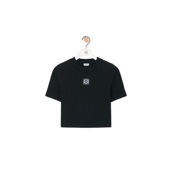 CROPPED TOP_COTTON/ELASTAN_BLACK