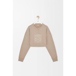 CROPPED SWEATSHIRT_COTTON_DARK BEIGE