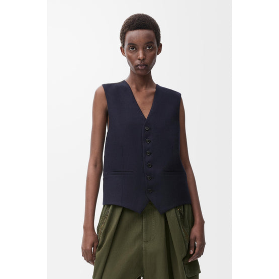 [STAFF ONLY] VEST_WOOL_NAVY MELANGE