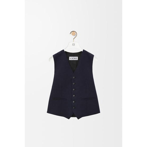 [STAFF ONLY] VEST_WOOL_NAVY MELANGE