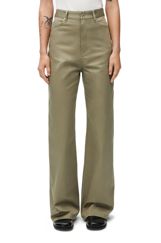 [STAFF ONLY] HIGH WAISTED TROUSERS_COTON_MILITARY GREEN