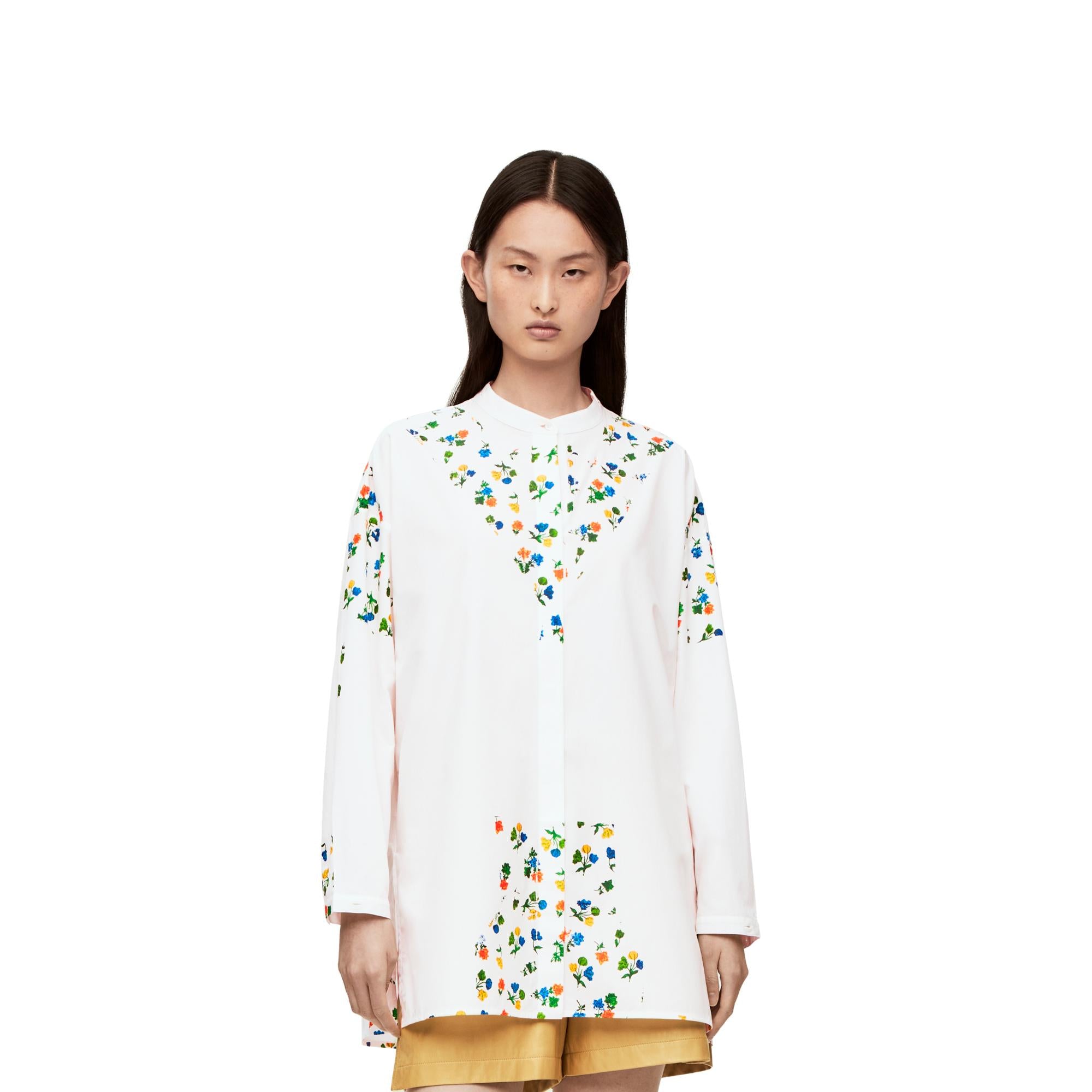 FLOWER DECONSTRUCTED SHIRT_COTON_WHITE