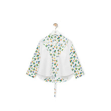 FLOWER TRAPEZE SHIRT_COTON_WHITE/MULTICOLOR