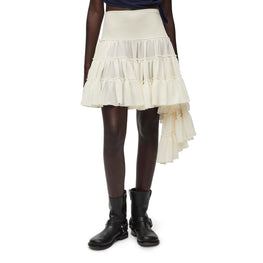 [STAFF ONLY] NC RUFFLED SKIRT_SILK_OFF-WHITE