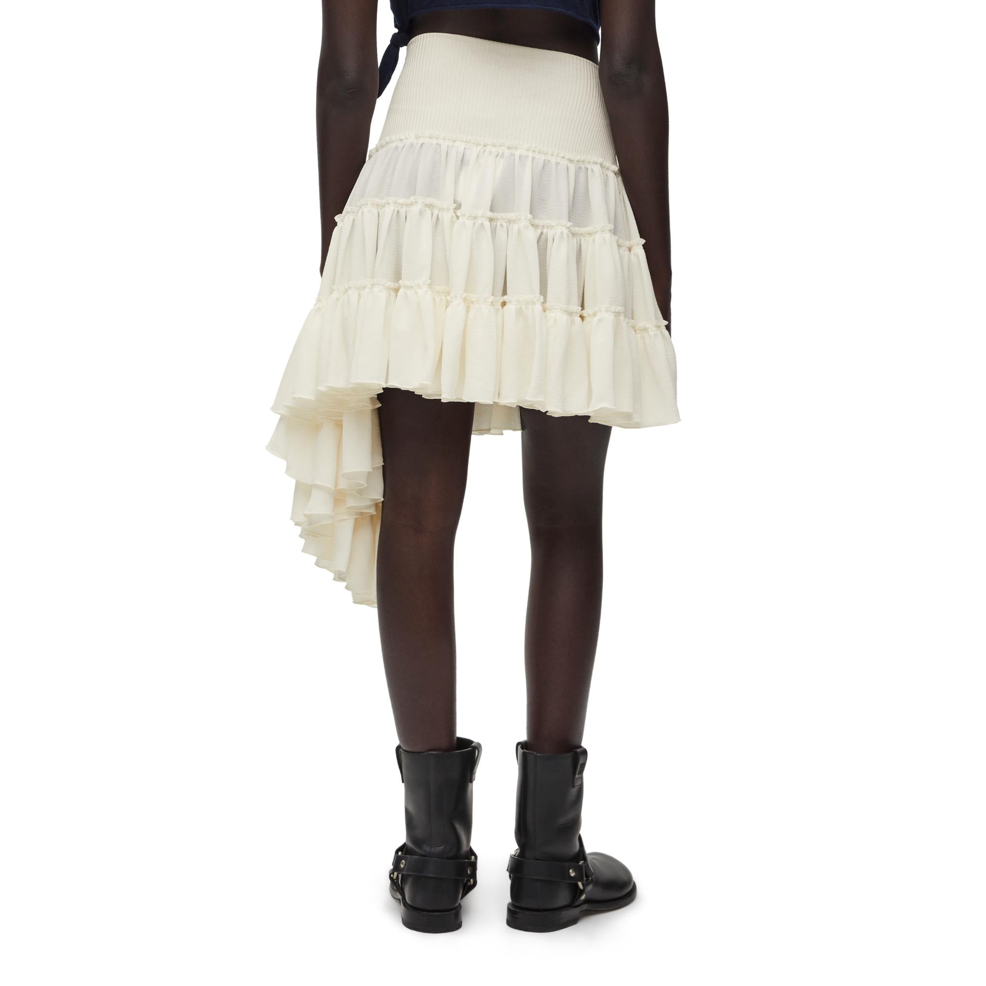 [STAFF ONLY] NC RUFFLED SKIRT_SILK_OFF-WHITE
