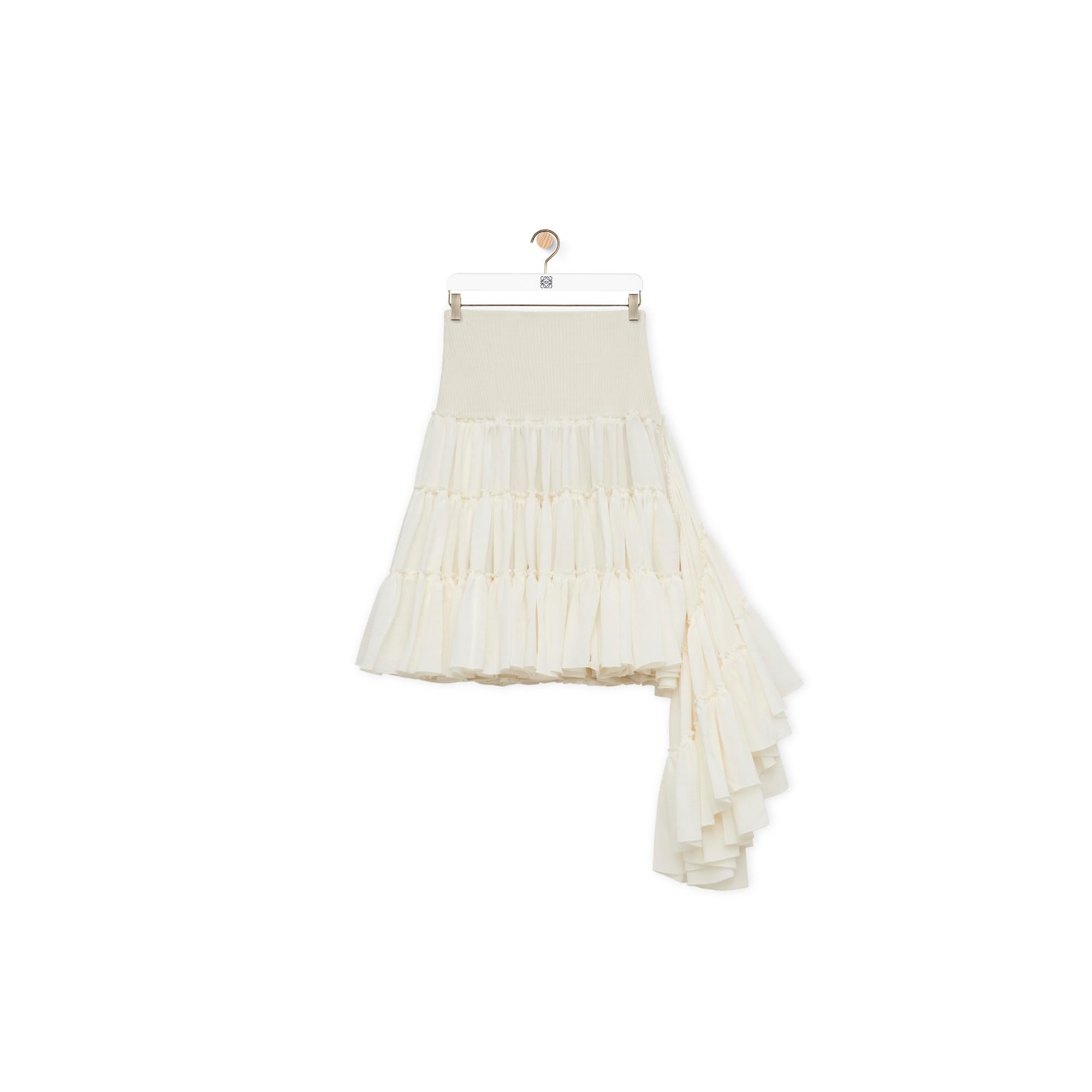 [STAFF ONLY] NC RUFFLED SKIRT_SILK_OFF-WHITE