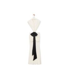 DRAPED BOW DRESS_VISCOSE_WHITE