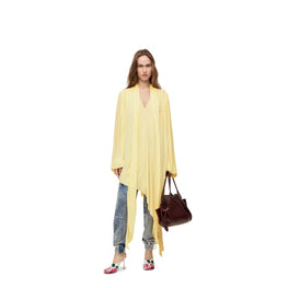 ASYMMETRIC DRESS_VISCOSE_VANILLA