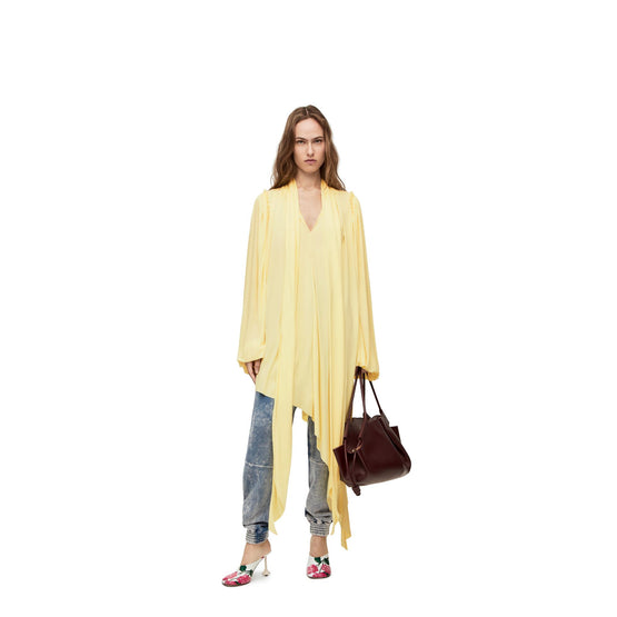 ASYMMETRIC DRESS_VISCOSE_VANILLA