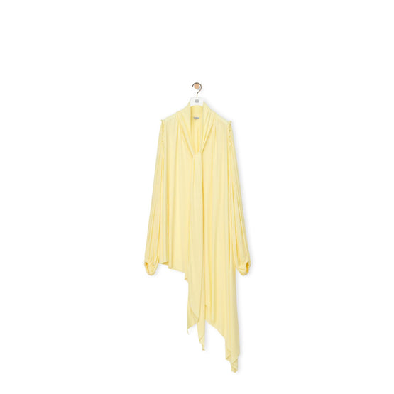 ASYMMETRIC DRESS_VISCOSE_VANILLA