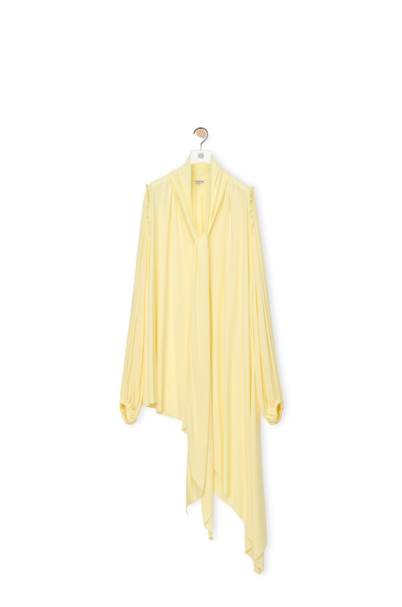 ASYMMETRIC DRESS_VISCOSE_VANILLA