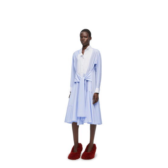 SHIRT DRESS_COTON_SOFT BLUE