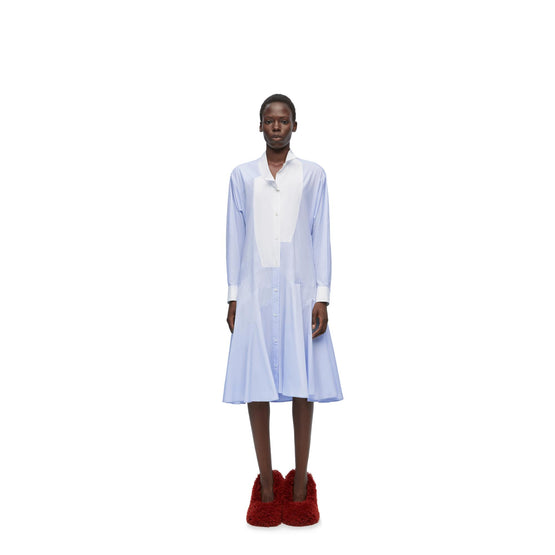 SHIRT DRESS_COTON_SOFT BLUE