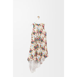 [STAFF ONLY] ASYMMETRIC DRESS_SILK_MULTICOLOR/SOFT PINK