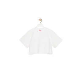 FLOWER CROPPED SWEATER_VISCOSE/COTTON_OPTIC WHITE