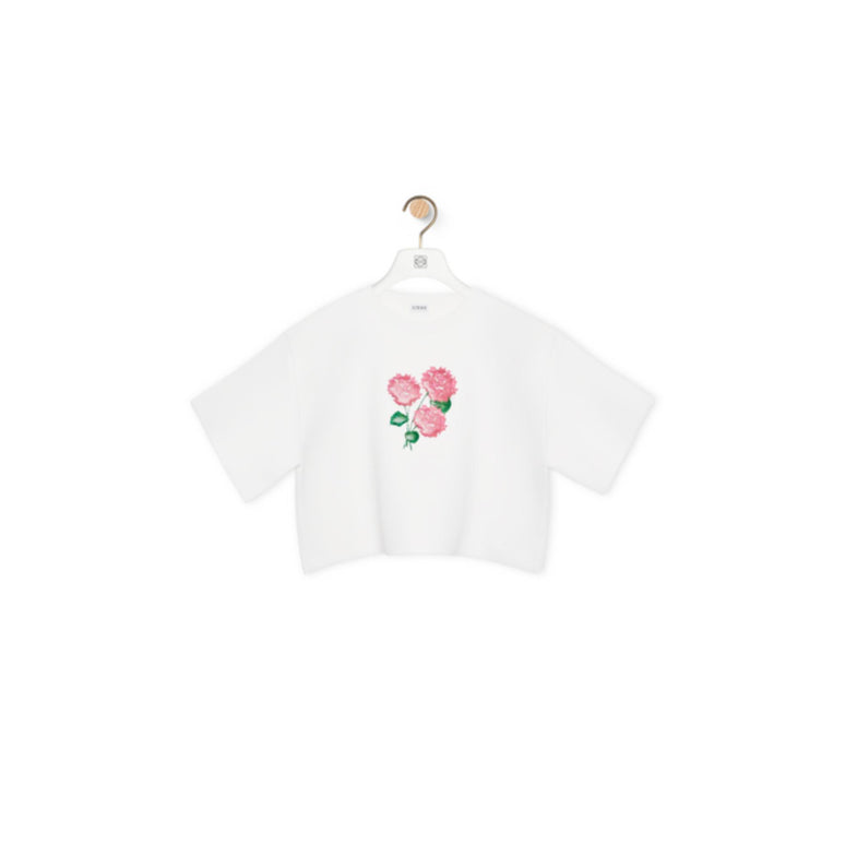 FLOWER CROPPED SWEATER_VISCOSE/COTTON_OPTIC WHITE