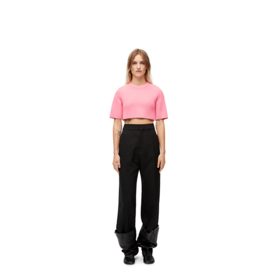 REPROPORTIONED TOP_COTTON/VISCOSE/POLYAMID_CORAL PINK