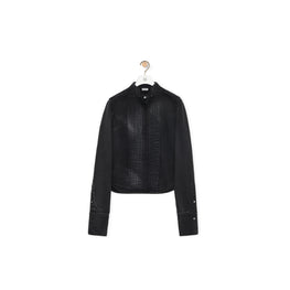 [STAFF ONLY] PLEATED SHIRT_COTON_WASHED BLACK