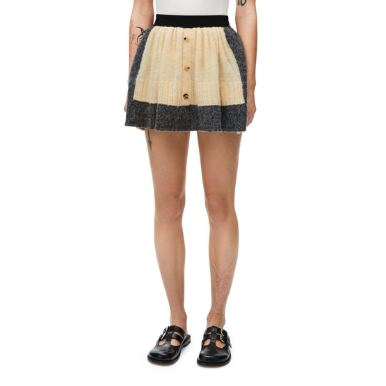 [STAFF ONLY] SKIRT_WOOL_YELLOW/GREY