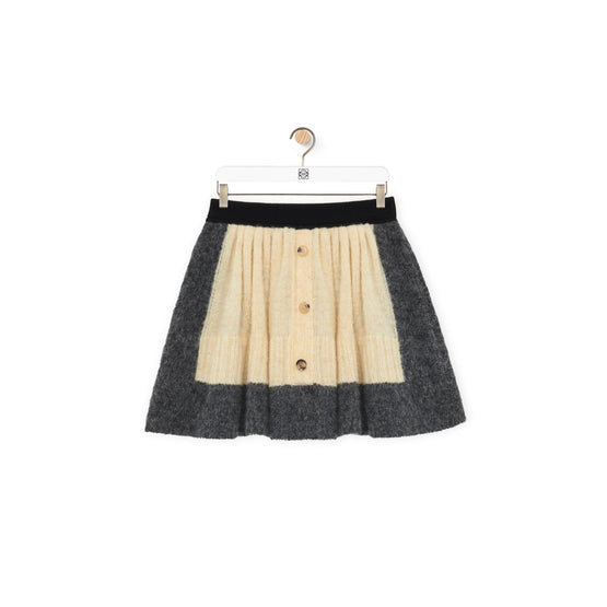 [STAFF ONLY] SKIRT_WOOL_YELLOW/GREY