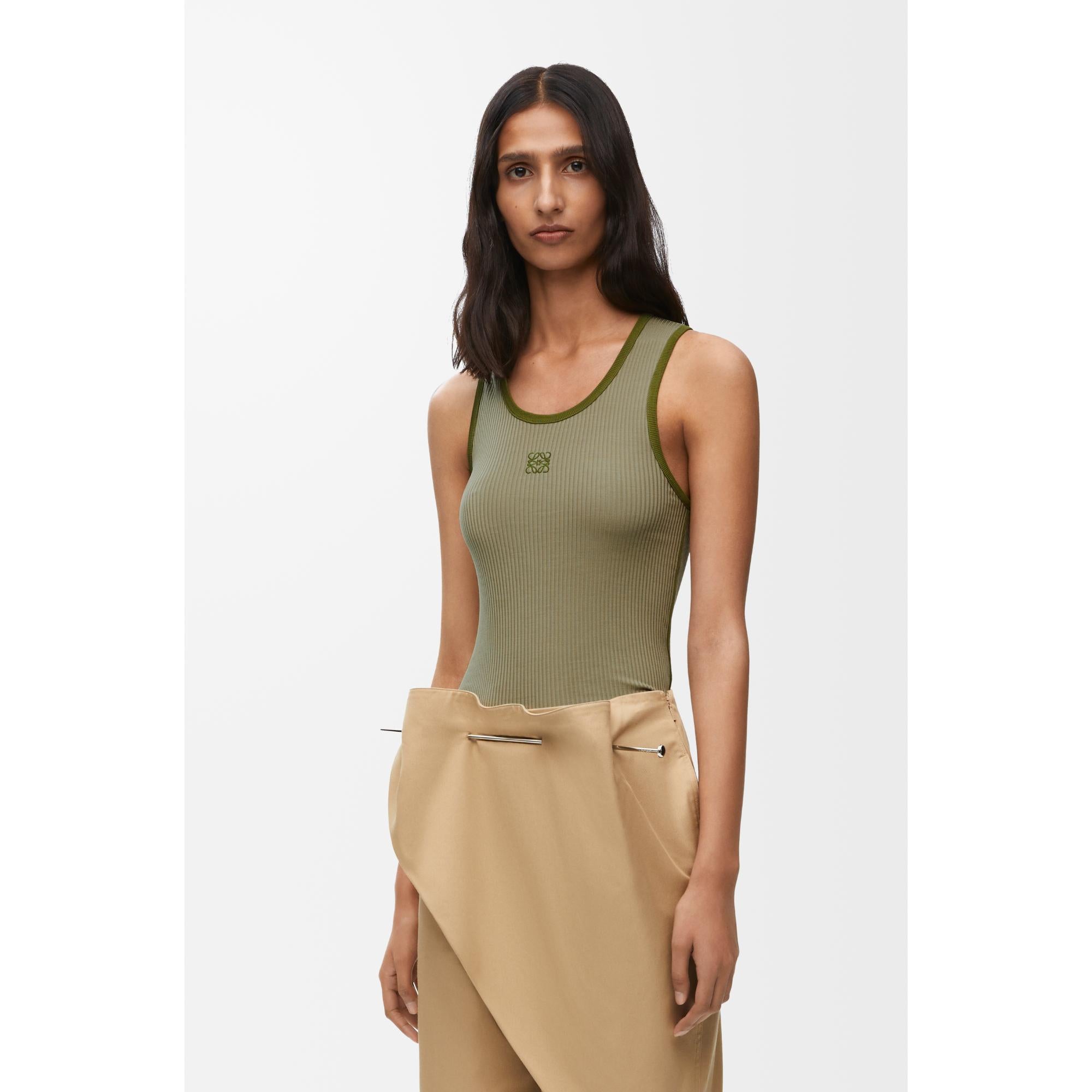 [STAFF ONLY] TANK TOP_SILK_MILITARY GREEN