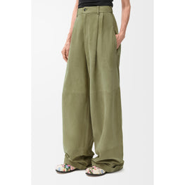 [STAFF ONLY] PLEATED TROUSERS AF_SUEDE_SAGE