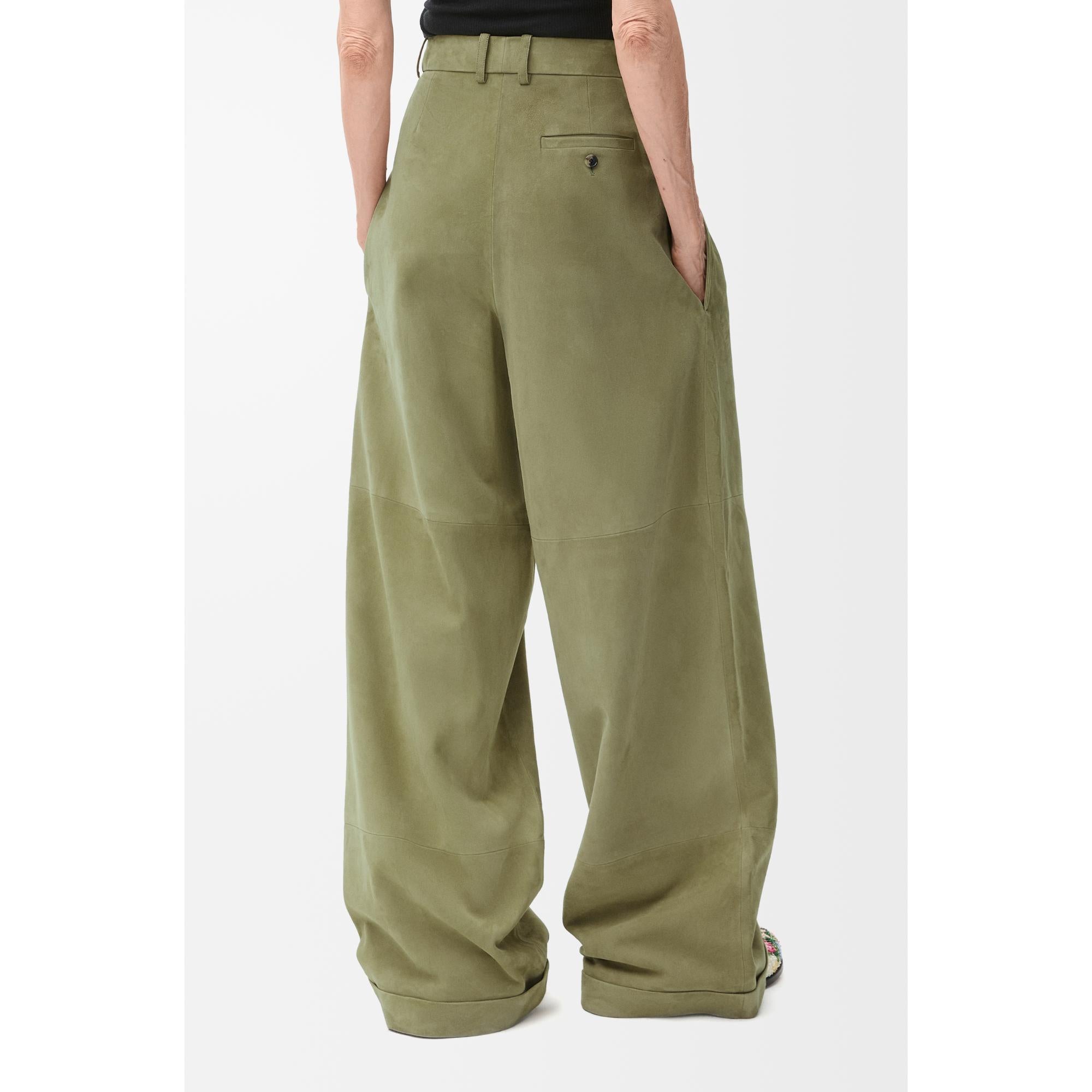 [STAFF ONLY] PLEATED TROUSERS AF_SUEDE_SAGE