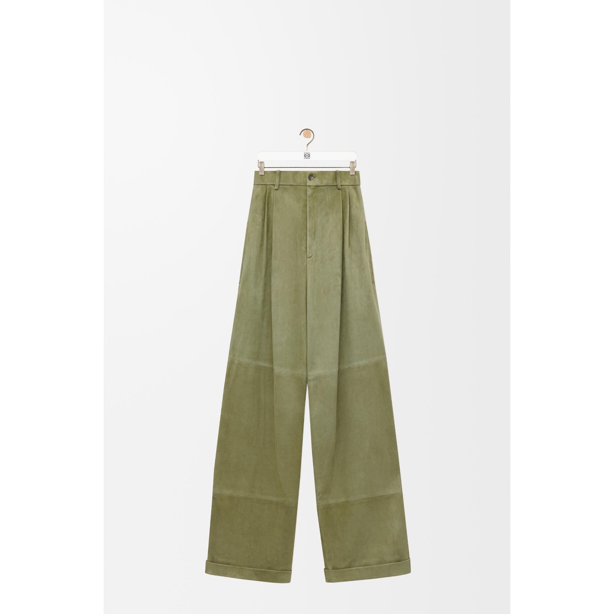[STAFF ONLY] PLEATED TROUSERS AF_SUEDE_SAGE