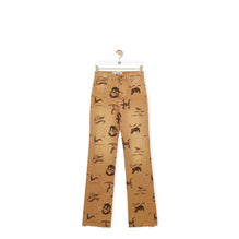 ANIMAL PRINT JEANS ADJUSTED_COTON_LIGHT BEIGE/BROWN
