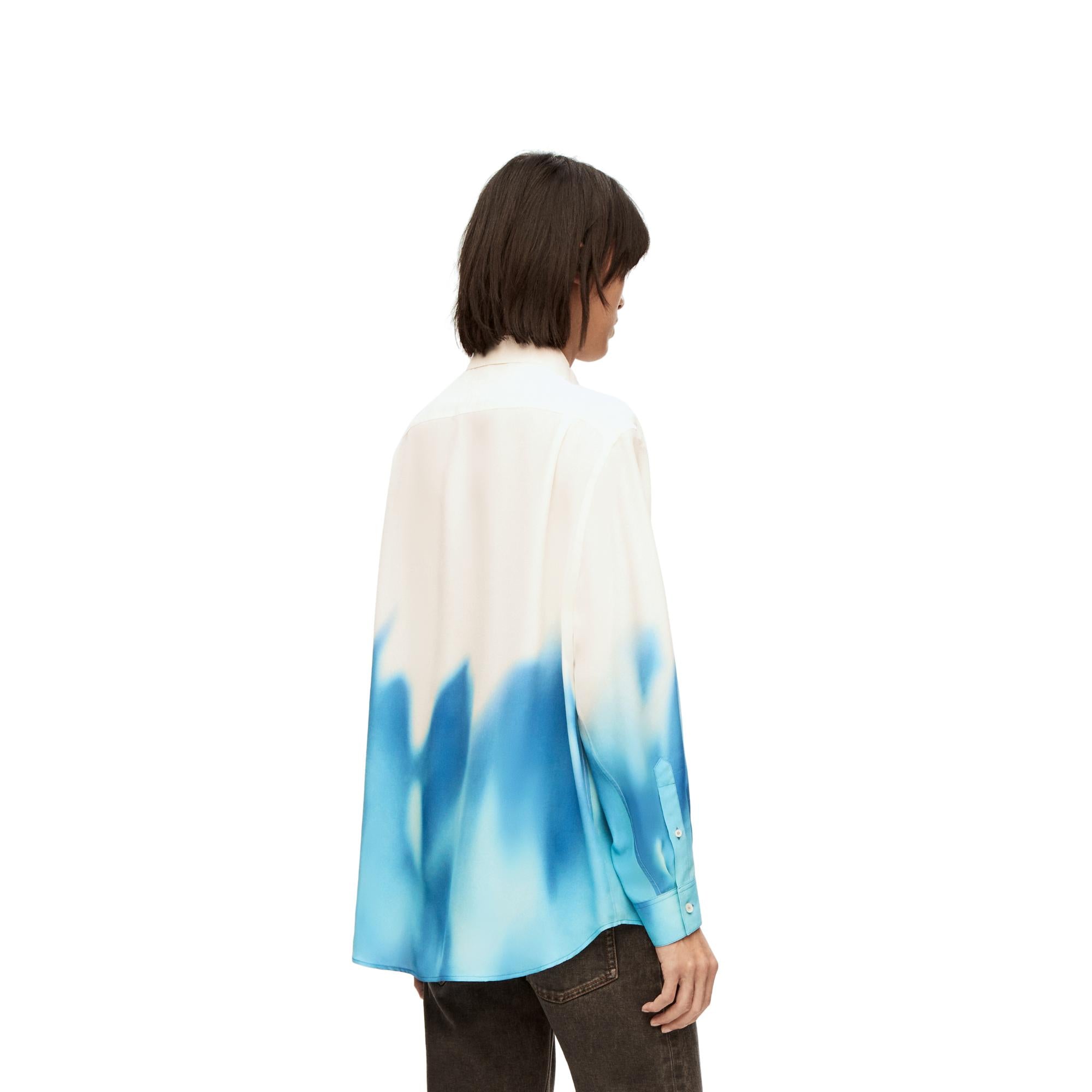 CALCIFER SHIRT_VISCOSE_WHITE/BLUE