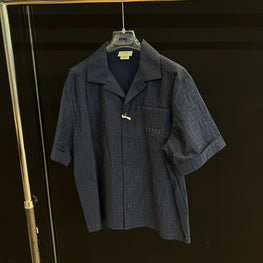 네이비 FF 로고 숏슬리브 셔츠