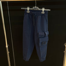 네이비 바게트 포켓 코튼 팬츠